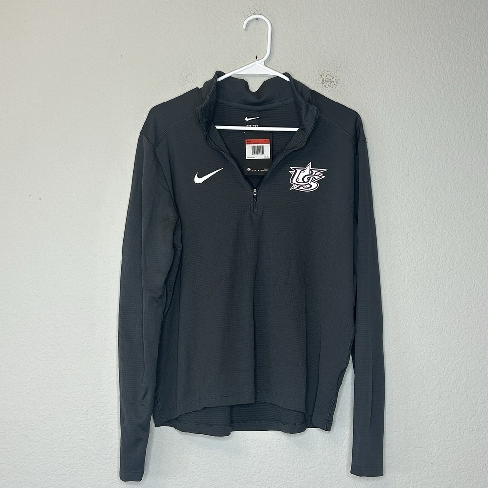 NWT Nike USA Baseball Dri-FIT 1/4 Zip Pullover Charcoal Men's Size L $75